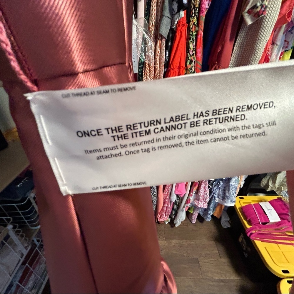 Kate Unger formal Elegant Pink Satin Dress. NWT. No belt - Picture 11 of 14